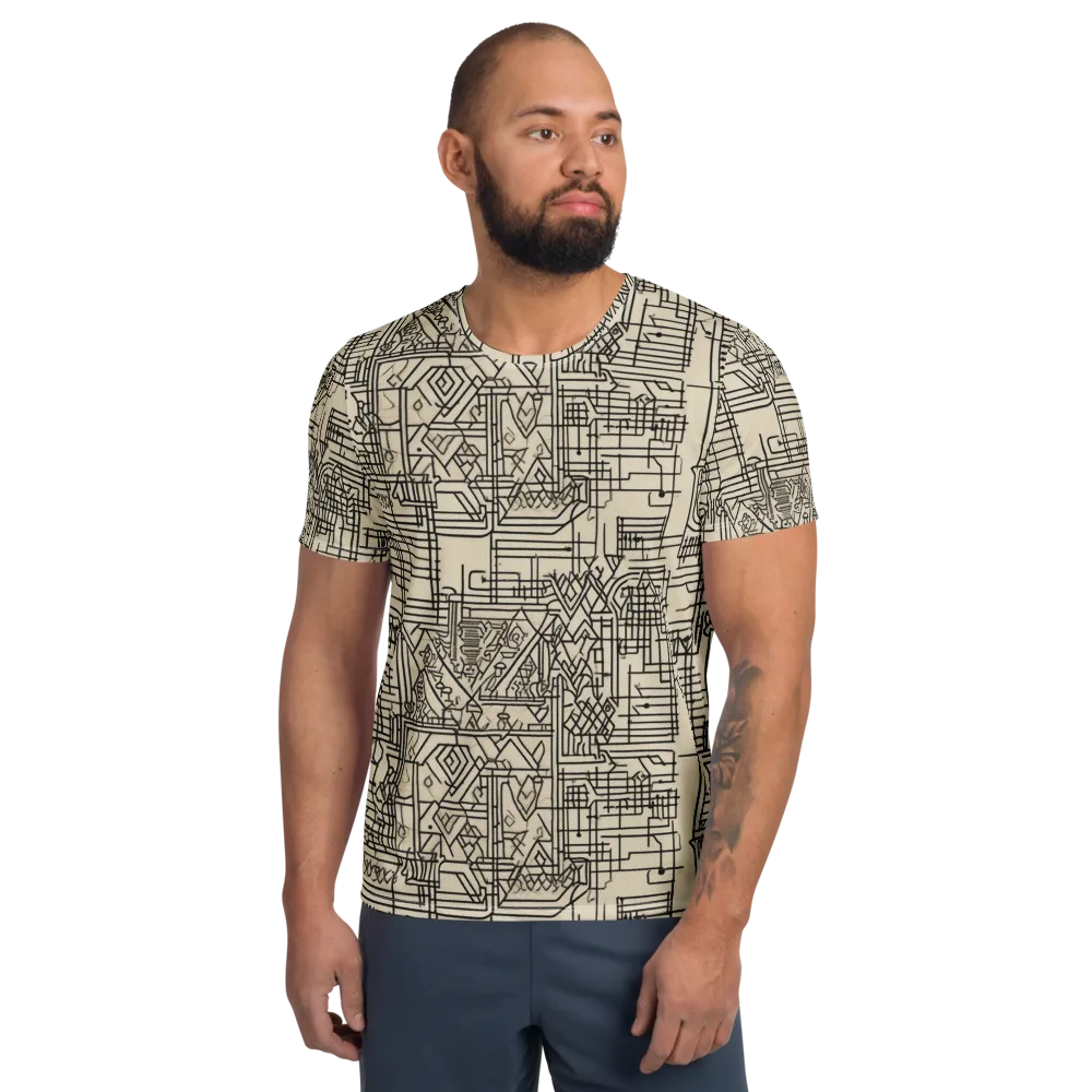 Blueprint Rhapsody on Men's Athletic T-Shirt — Front