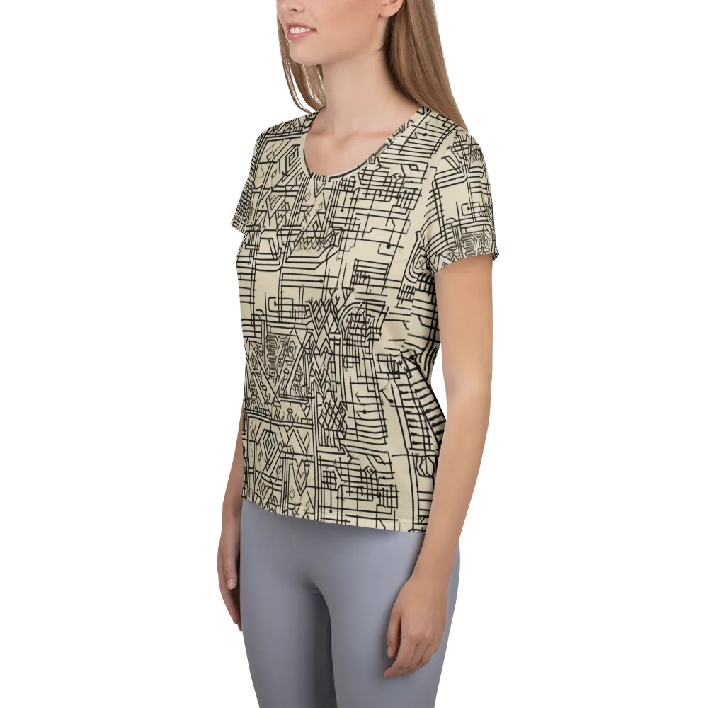 Blueprint Rhapsody on Women's Athletic T-Shirt — Left