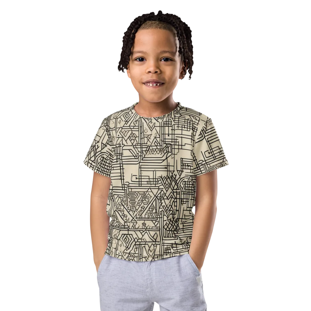 Blueprint Rhapsody on Kids Crew Neck T-Shirt — Front