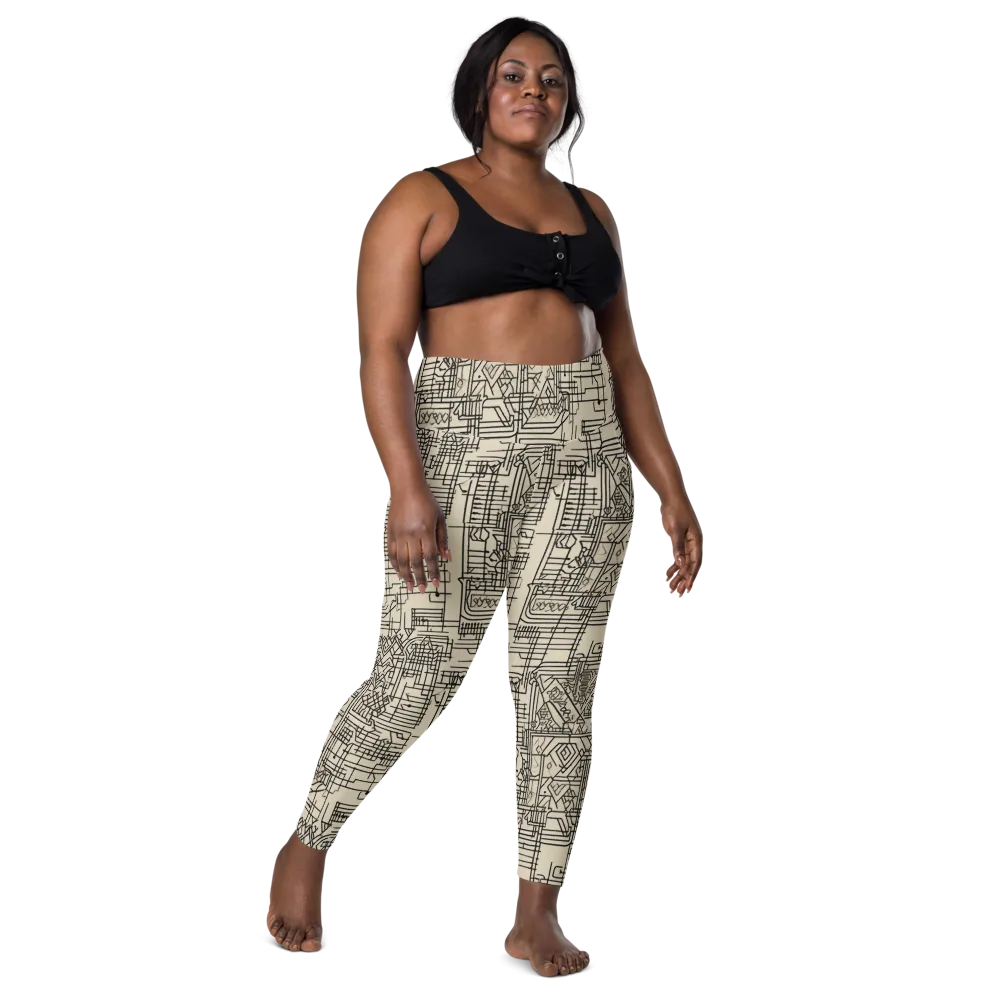 Blueprint Rhapsody on Leggings with Pockets — Front
