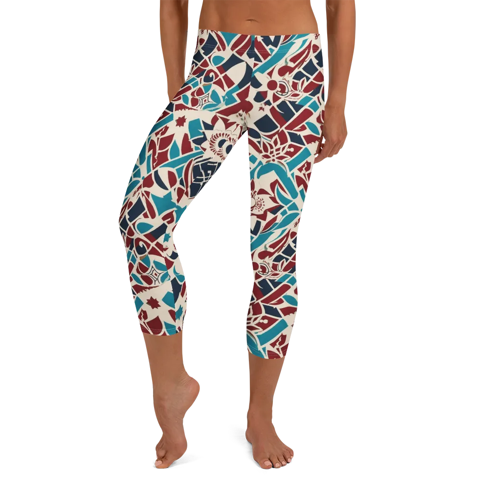 Deco Wildflower on Capri Leggings — Front