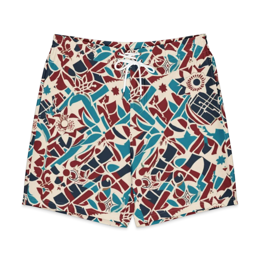 Deco Wildflower on Men's Board Shorts — Front