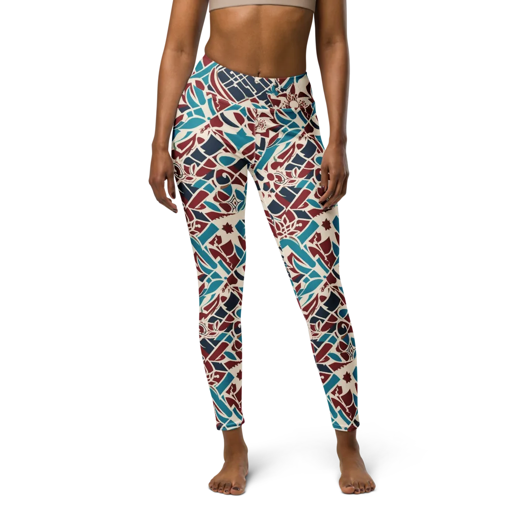 Deco Wildflower on Yoga Leggings — Front