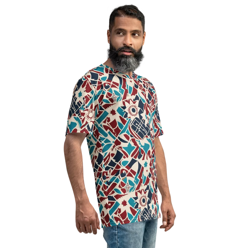 Deco Wildflower on Men's Crew Neck T-Shirt — Right