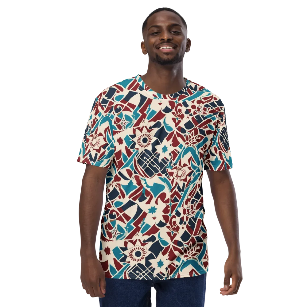 Deco Wildflower on Men's Crew Neck T-Shirt — Front
