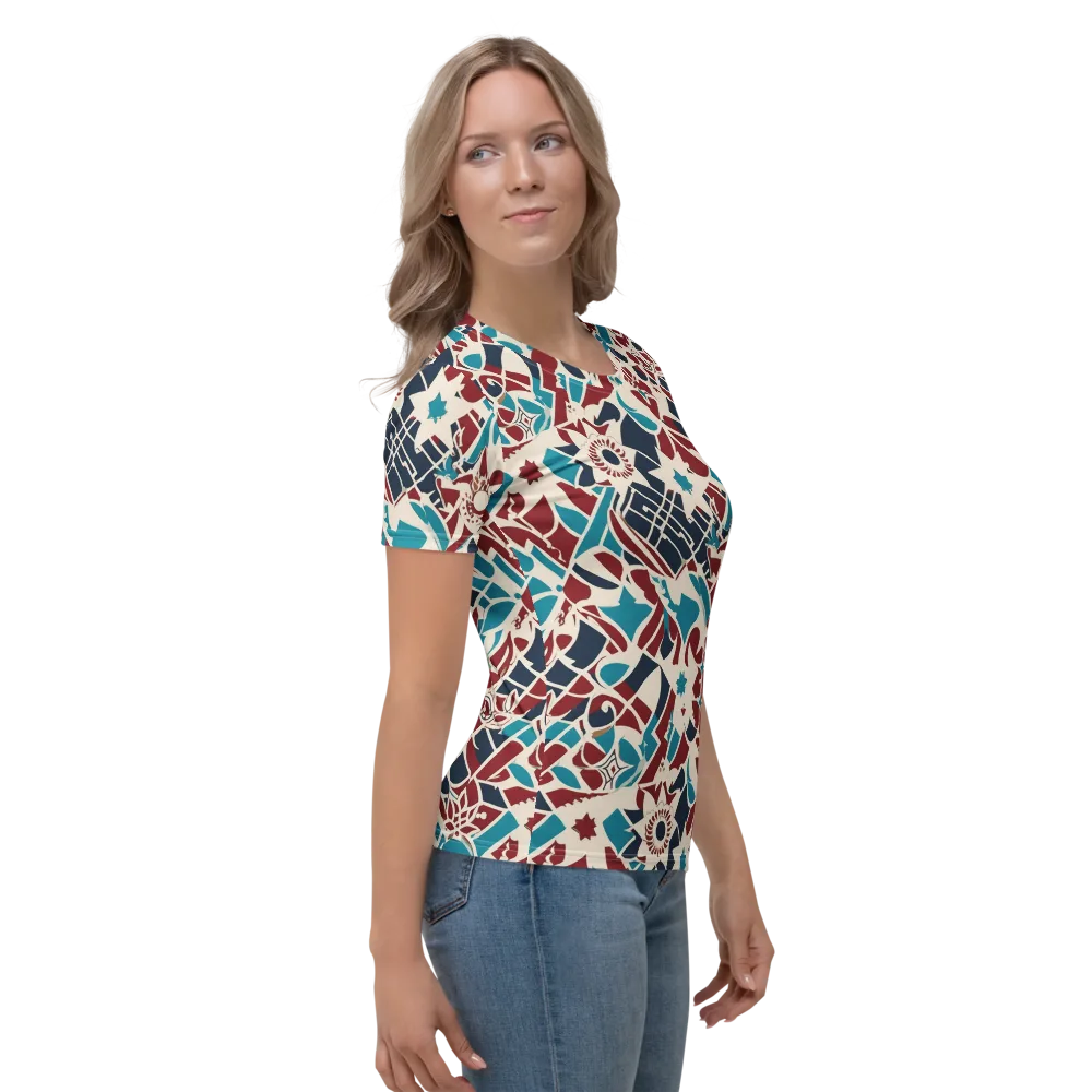 Deco Wildflower on Women's Crew Neck T-Shirt — Right