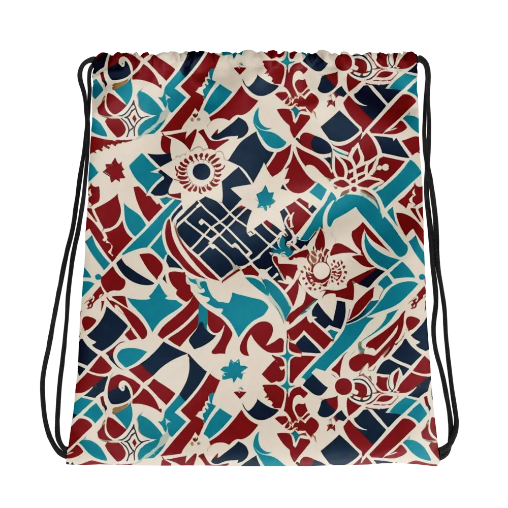 Deco Wildflower on Drawstring Bag — Photo