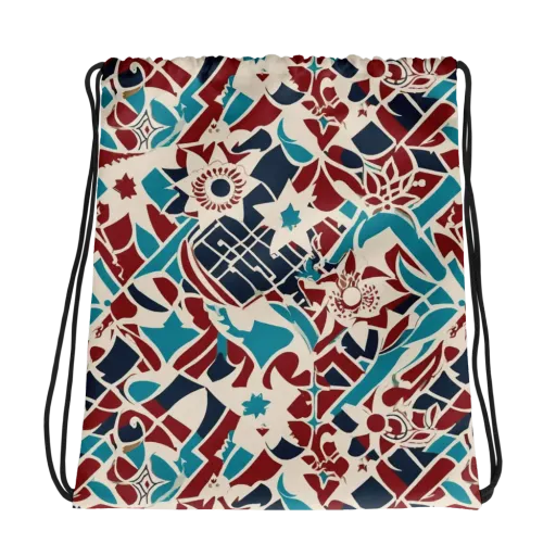 Deco Wildflower on a Drawstring Bag