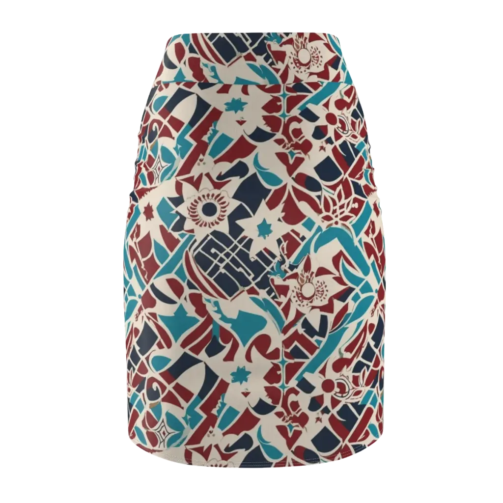 Deco Wildflower on Pencil Skirt — Back