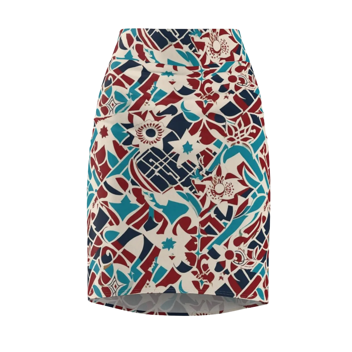 Deco Wildflower on Pencil Skirt — Front