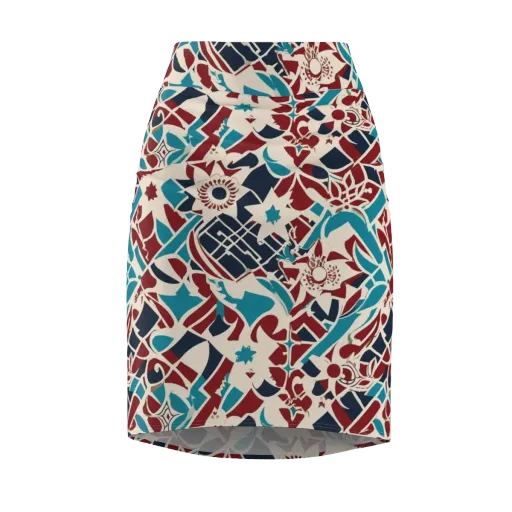Deco Wildflower on a Pencil Skirt