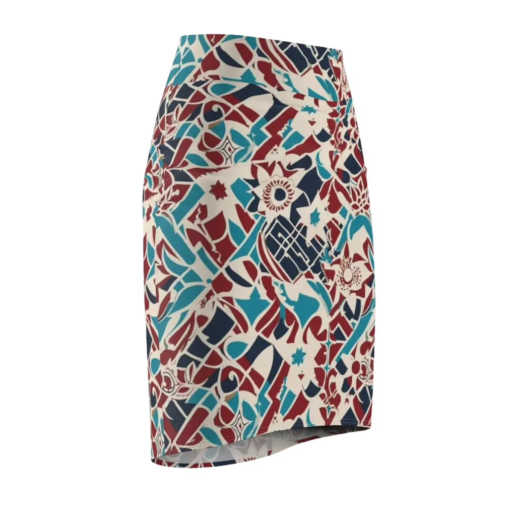 Deco Wildflower on Pencil Skirt — Front Side