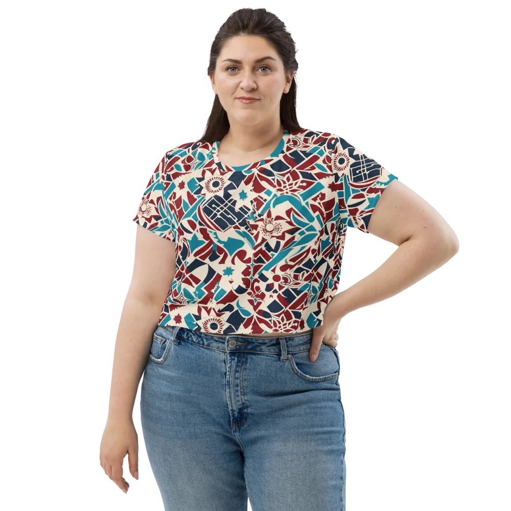 Deco Wildflower on Crop Tee — Front