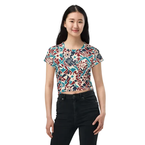 Deco Wildflower on a Crop Tee