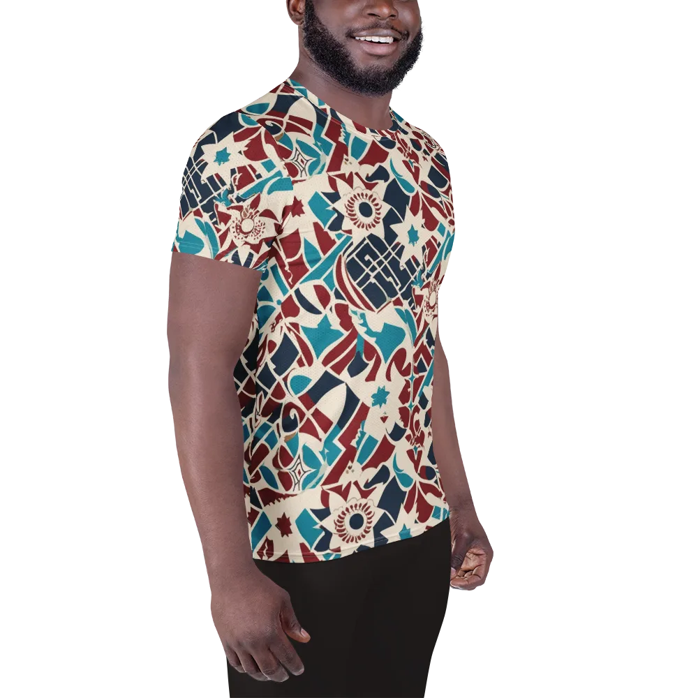 Deco Wildflower on Men's Athletic T-Shirt — Right