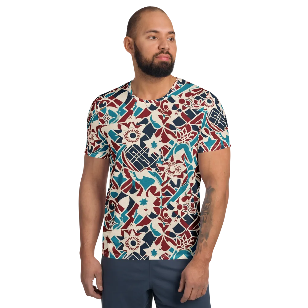 Deco Wildflower on Men's Athletic T-Shirt — Front