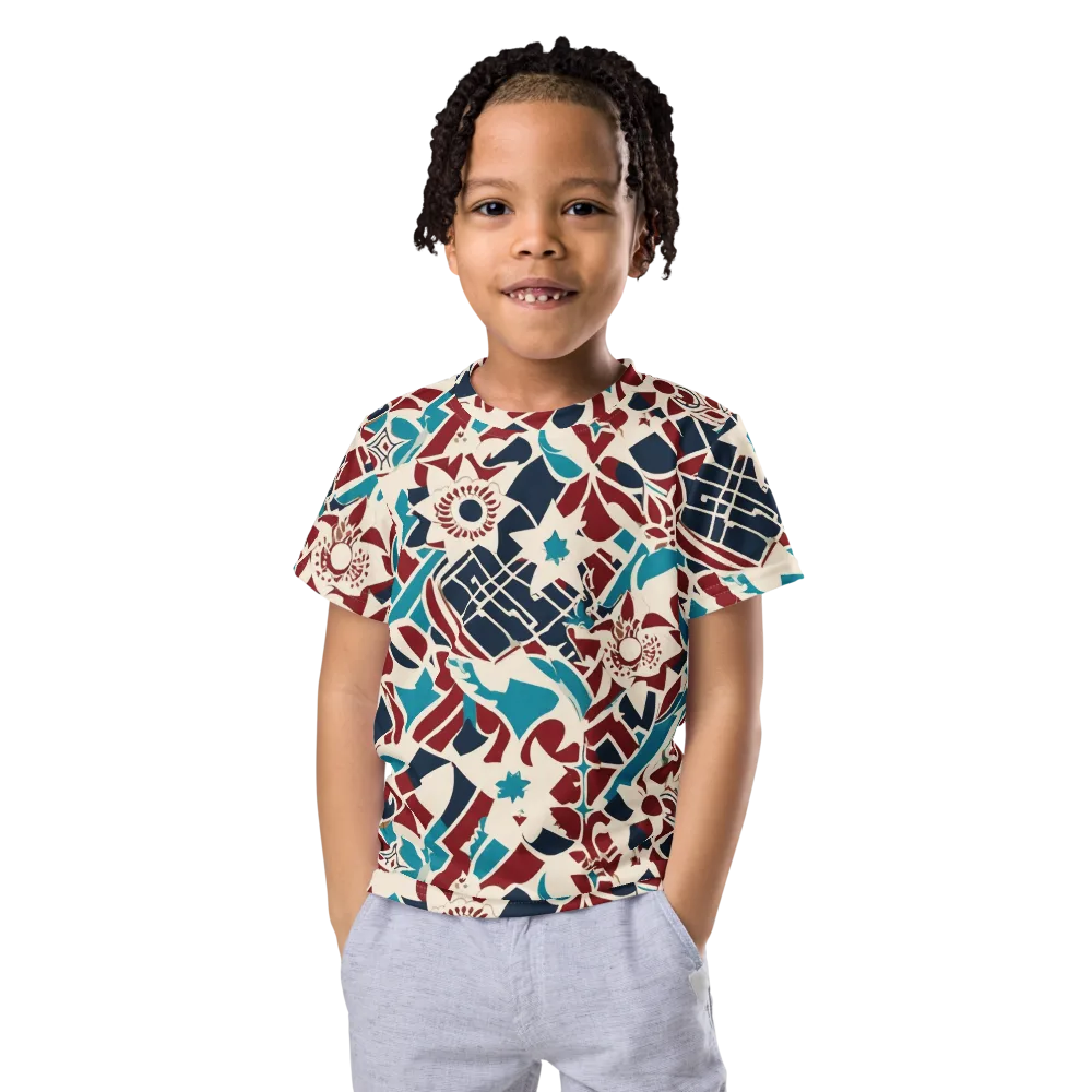 Deco Wildflower on Kids Crew Neck T-Shirt — Front