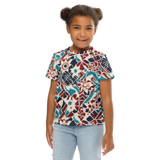 Deco Wildflower on a Kids Crew Neck T-Shirt
