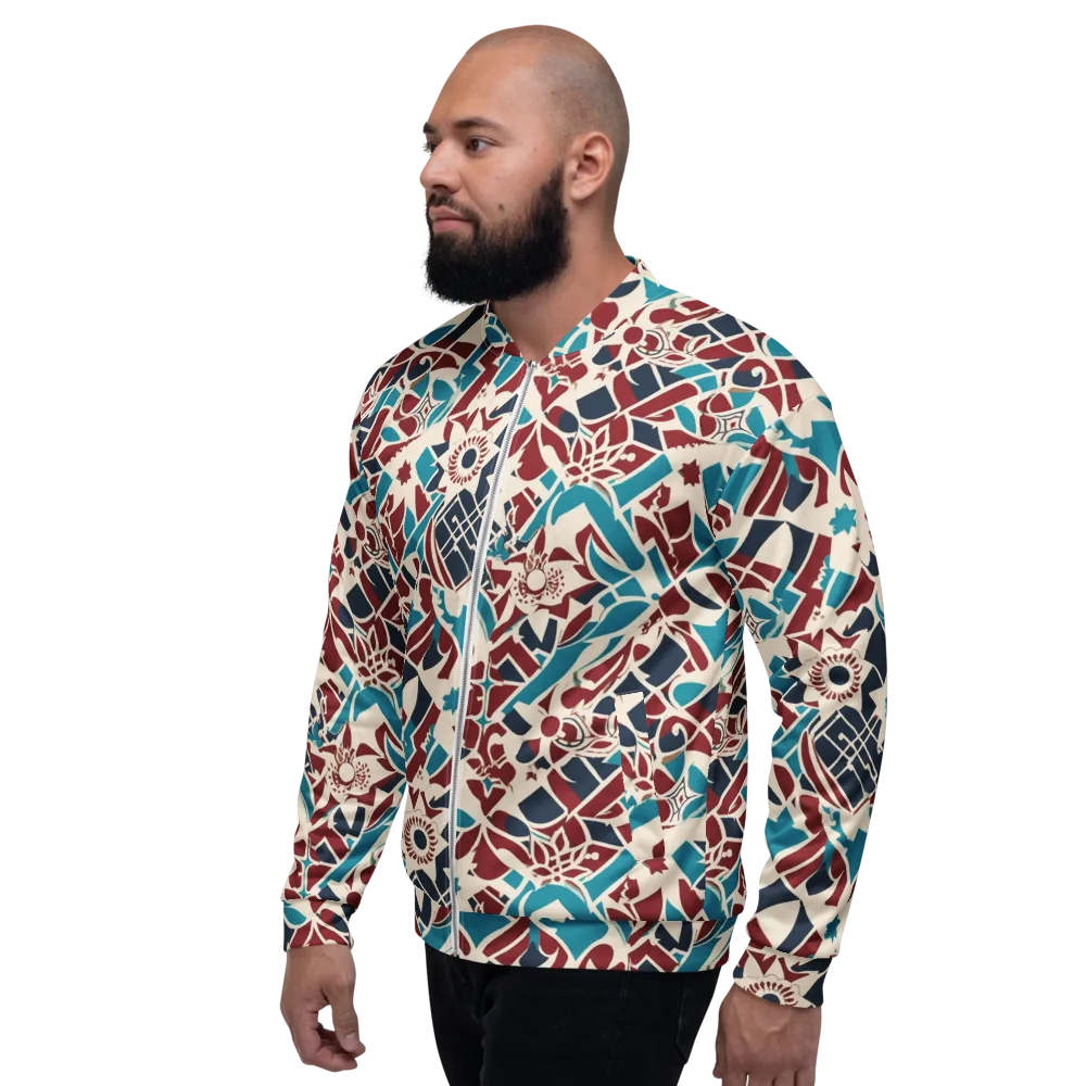 Deco Wildflower on Bomber Jacket — Left