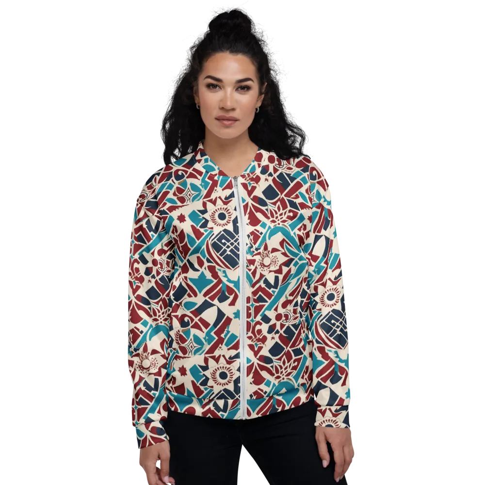 Deco Wildflower on Bomber Jacket — Front