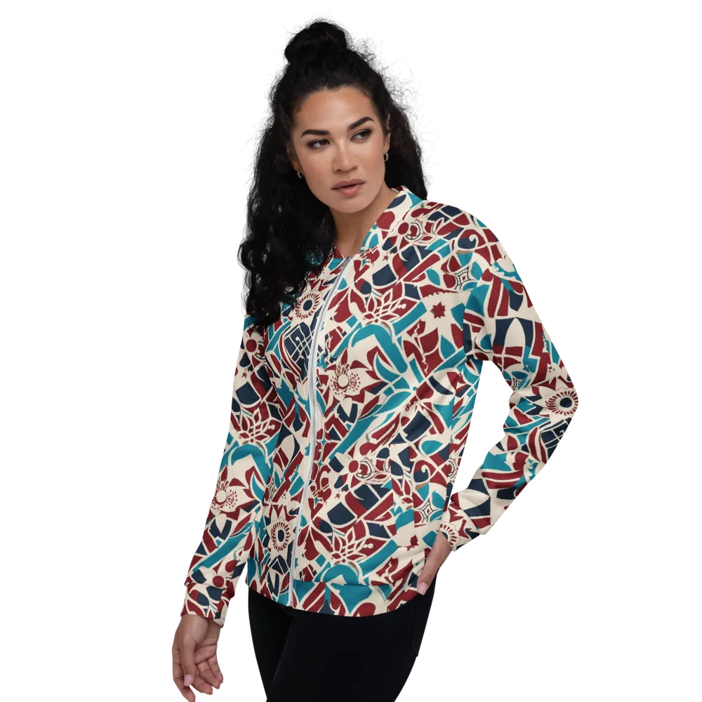 Deco Wildflower on Bomber Jacket — Left