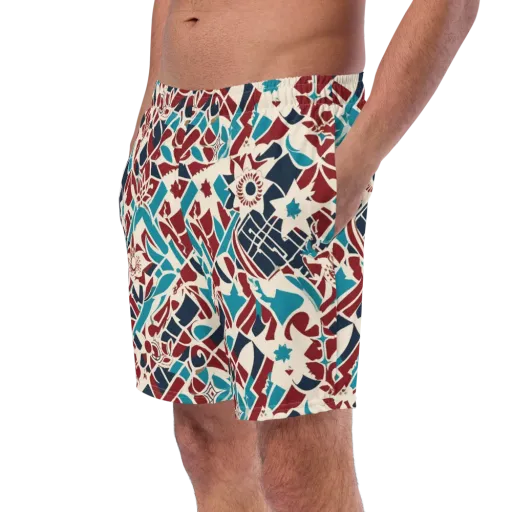 Deco Wildflower on a Swim Trunks