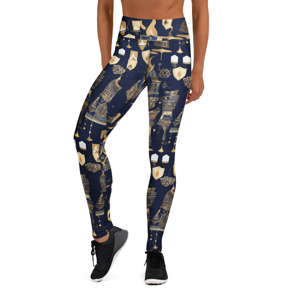 Gilded Vigil on Yoga Leggings — Front
