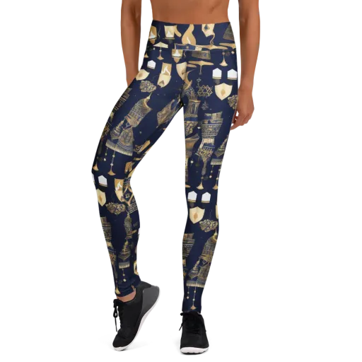 Gilded Vigil on a Yoga Leggings