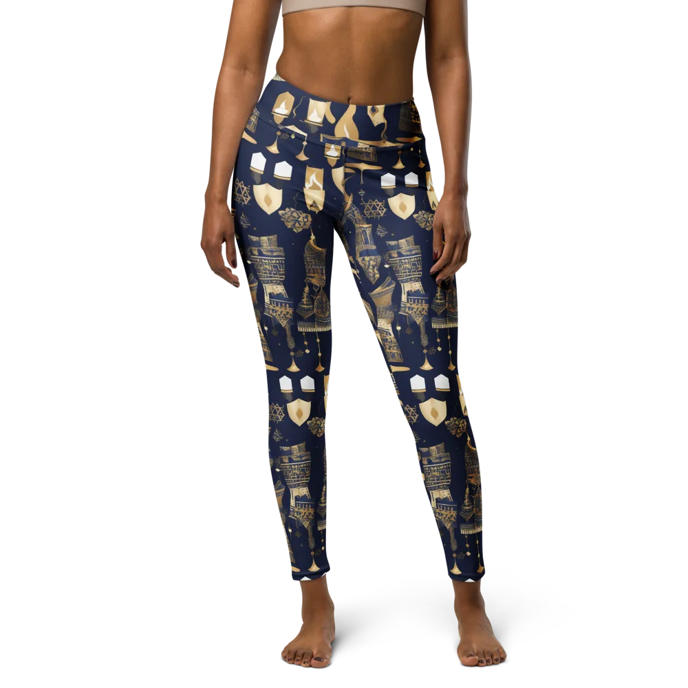 Gilded Vigil on Yoga Leggings — Front