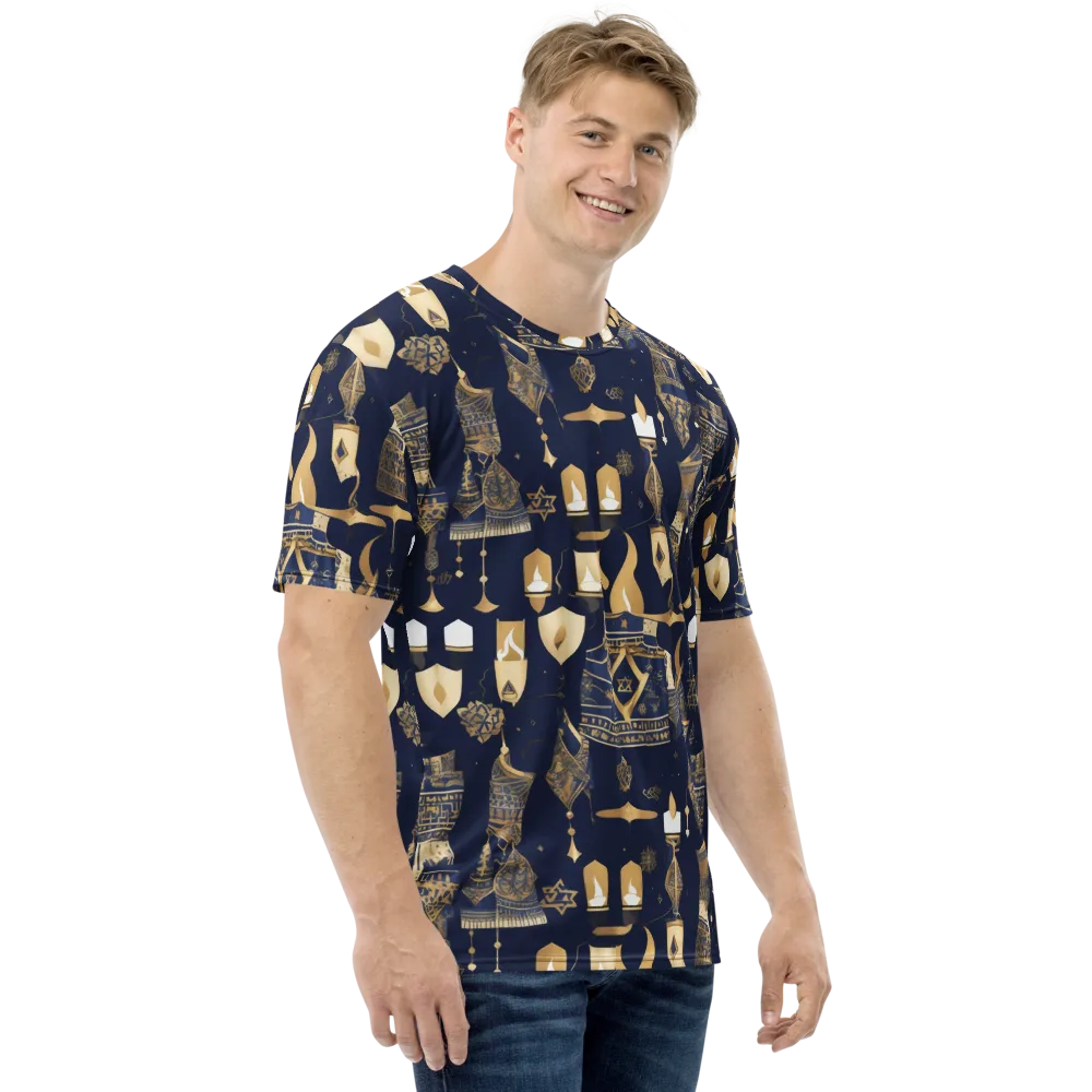 Gilded Vigil on Men's Crew Neck T-Shirt — Right