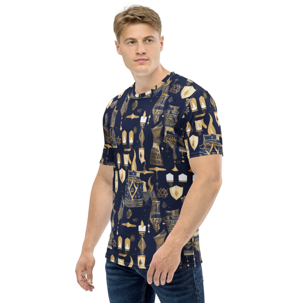 Gilded Vigil on Men's Crew Neck T-Shirt — Left