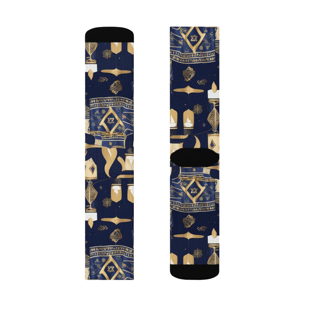 Gilded Vigil on Socks — Left Sock