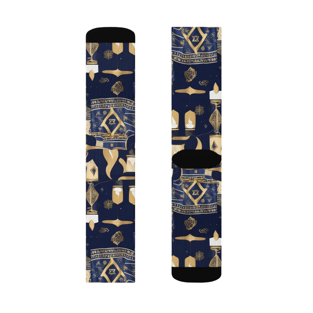 Gilded Vigil on Socks — Right Sock