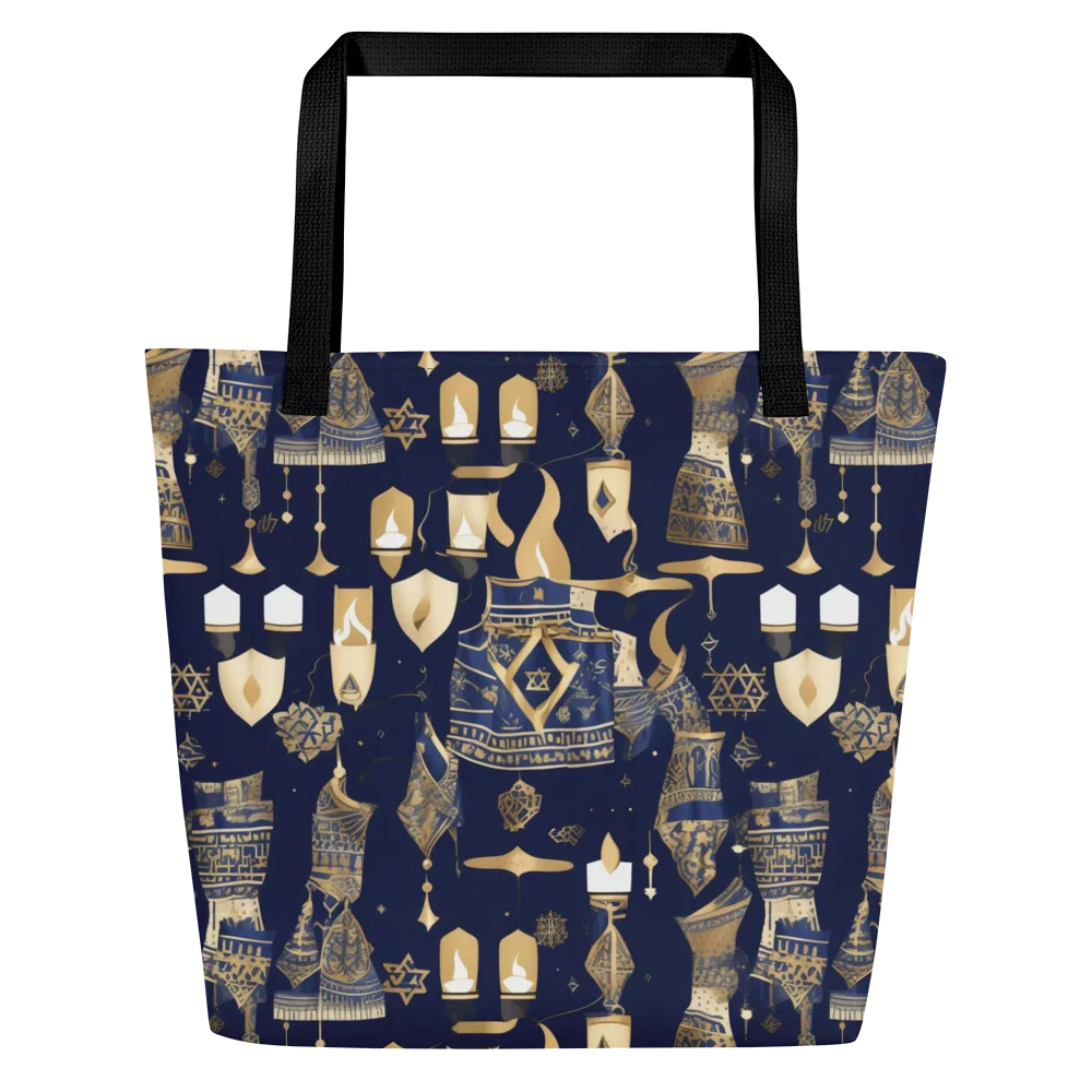 Gilded Vigil on Large Tote Bag W/ Pocket — Front