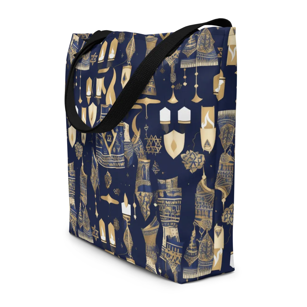 Gilded Vigil on Large Tote Bag W/ Pocket — Front