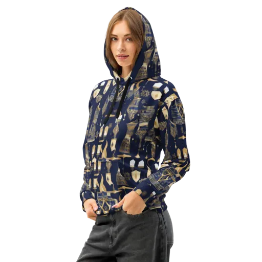 Gilded Vigil on a Cotton Hoodie