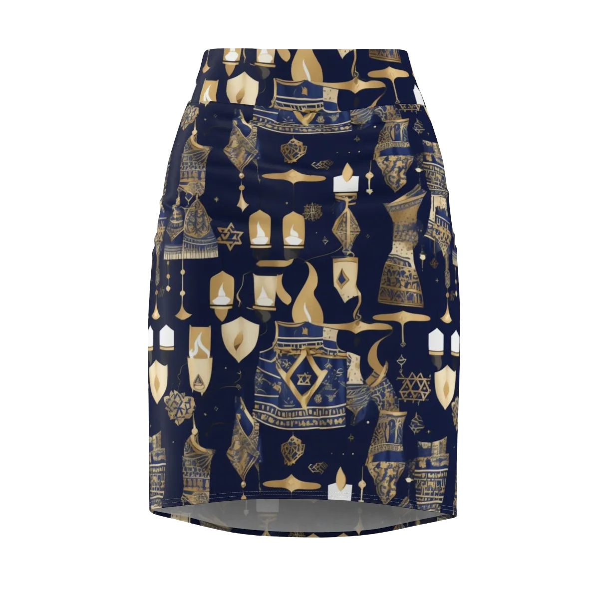 Gilded Vigil on Pencil Skirt — Front