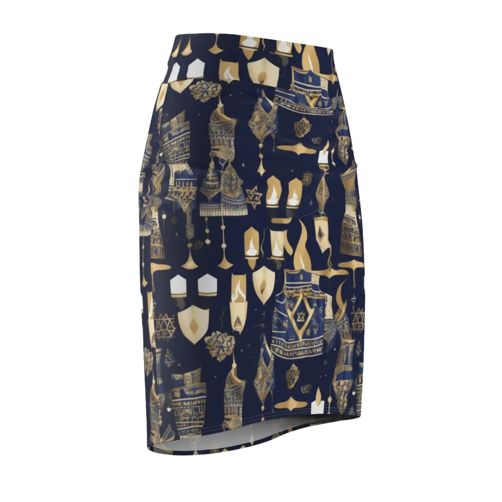 Gilded Vigil on Pencil Skirt — Front Side