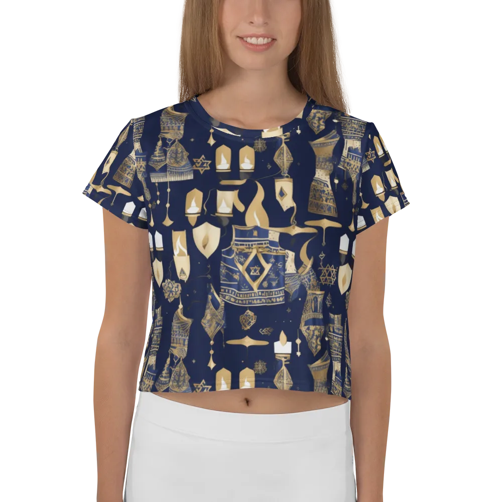 Gilded Vigil on Crop Tee — Front