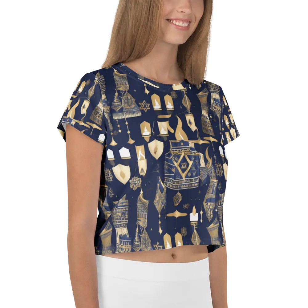 Gilded Vigil on Crop Tee — Right