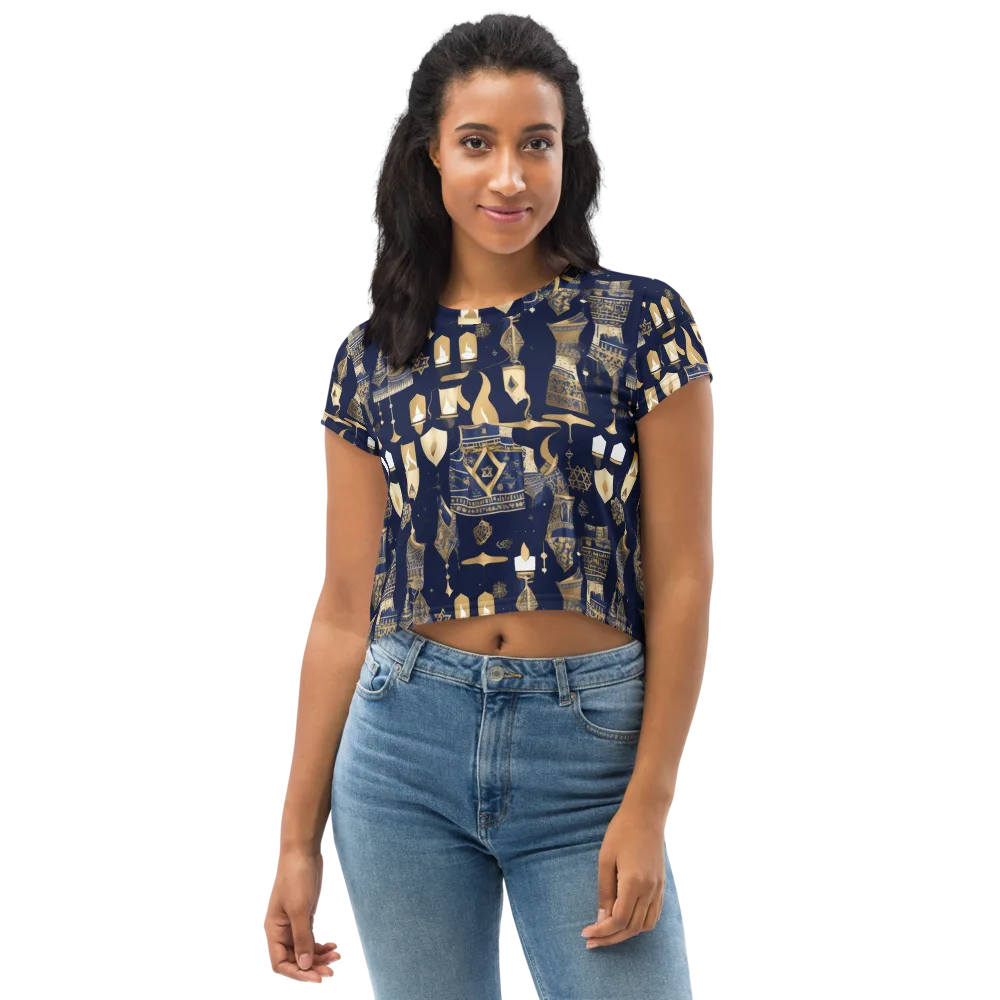 Gilded Vigil on Crop Tee — Front