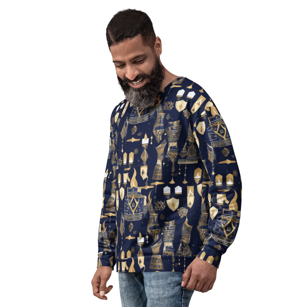 Gilded Vigil on Sweatshirt — Left Front