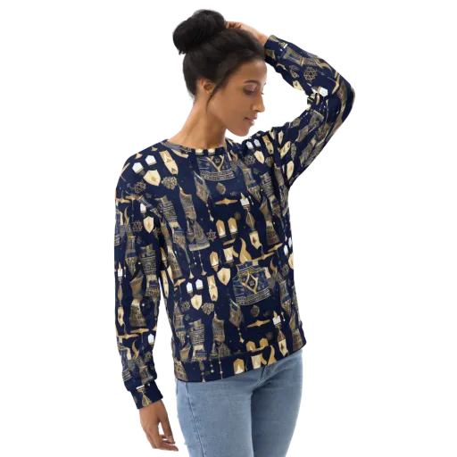 Gilded Vigil on a Sweatshirt