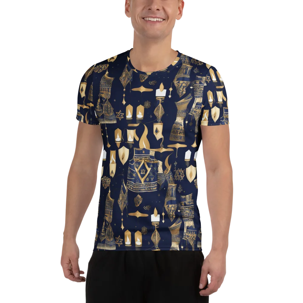 Gilded Vigil on Men's Athletic T-Shirt — Front