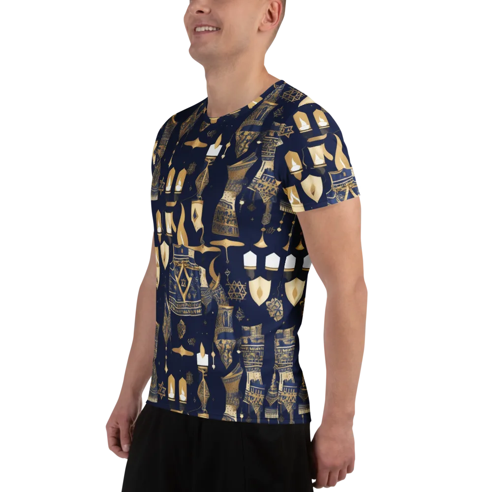Gilded Vigil on Men's Athletic T-Shirt — Left