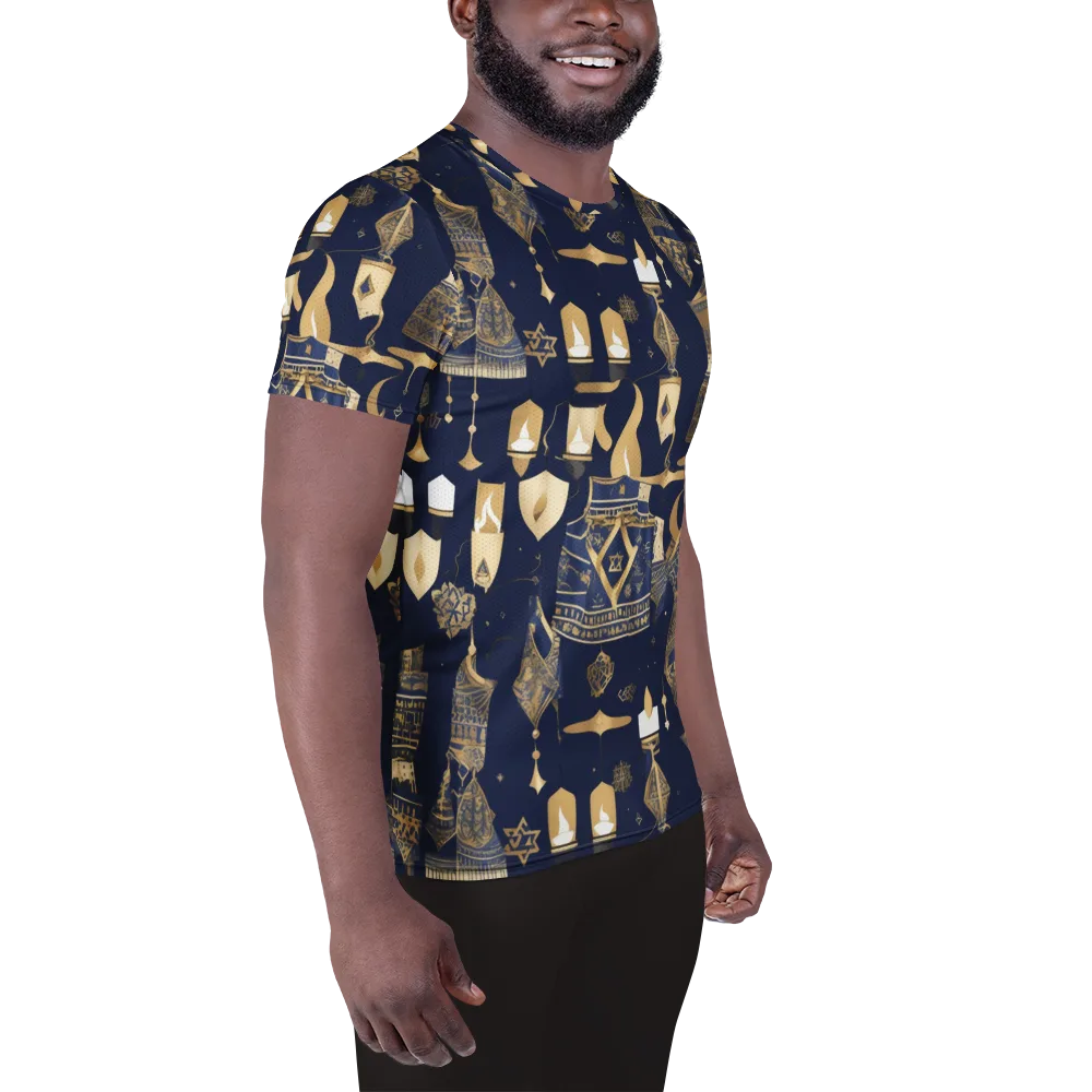 Gilded Vigil on Men's Athletic T-Shirt — Right