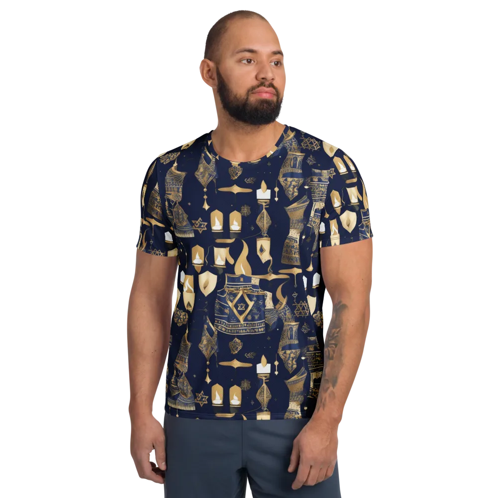 Gilded Vigil on Men's Athletic T-Shirt — Front