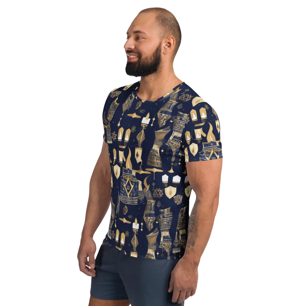 Gilded Vigil on Men's Athletic T-Shirt — Left