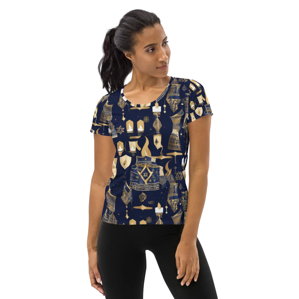 Gilded Vigil on Women's Athletic T-Shirt — Front