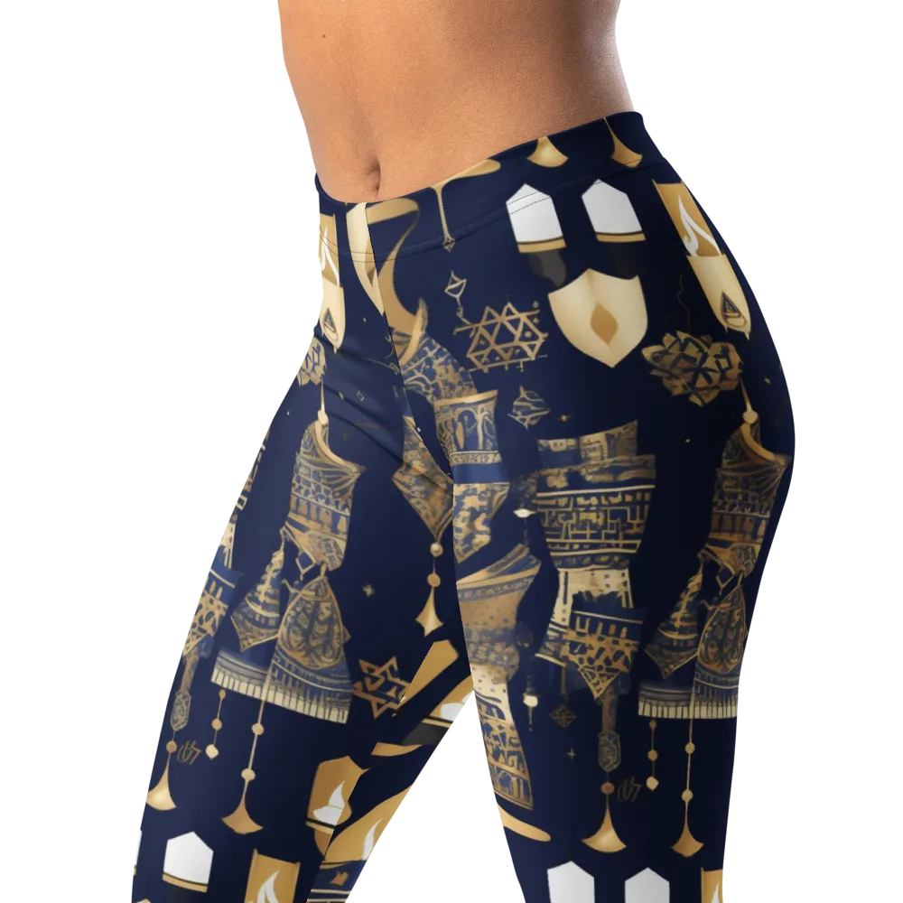 Gilded Vigil on Leggings — Left Front